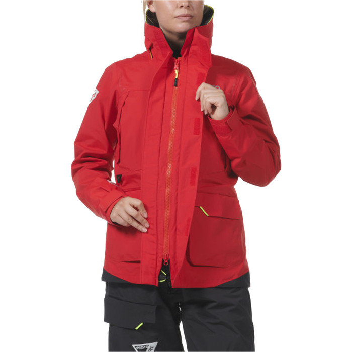 2024 Musto Mujer Br1 Chaqueta Channel 82405 - Rojo Verdadero